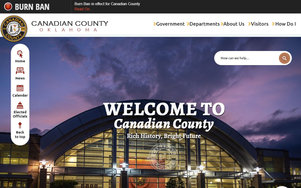 Canadian County Government homepage for Canadian County white pages lookups