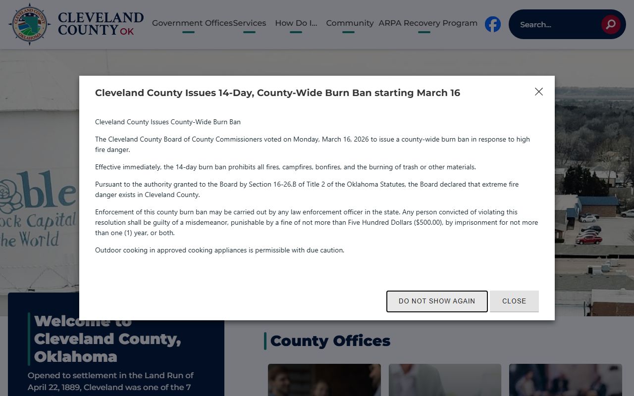 Cleveland County Clerk office for Norman white pages record searches