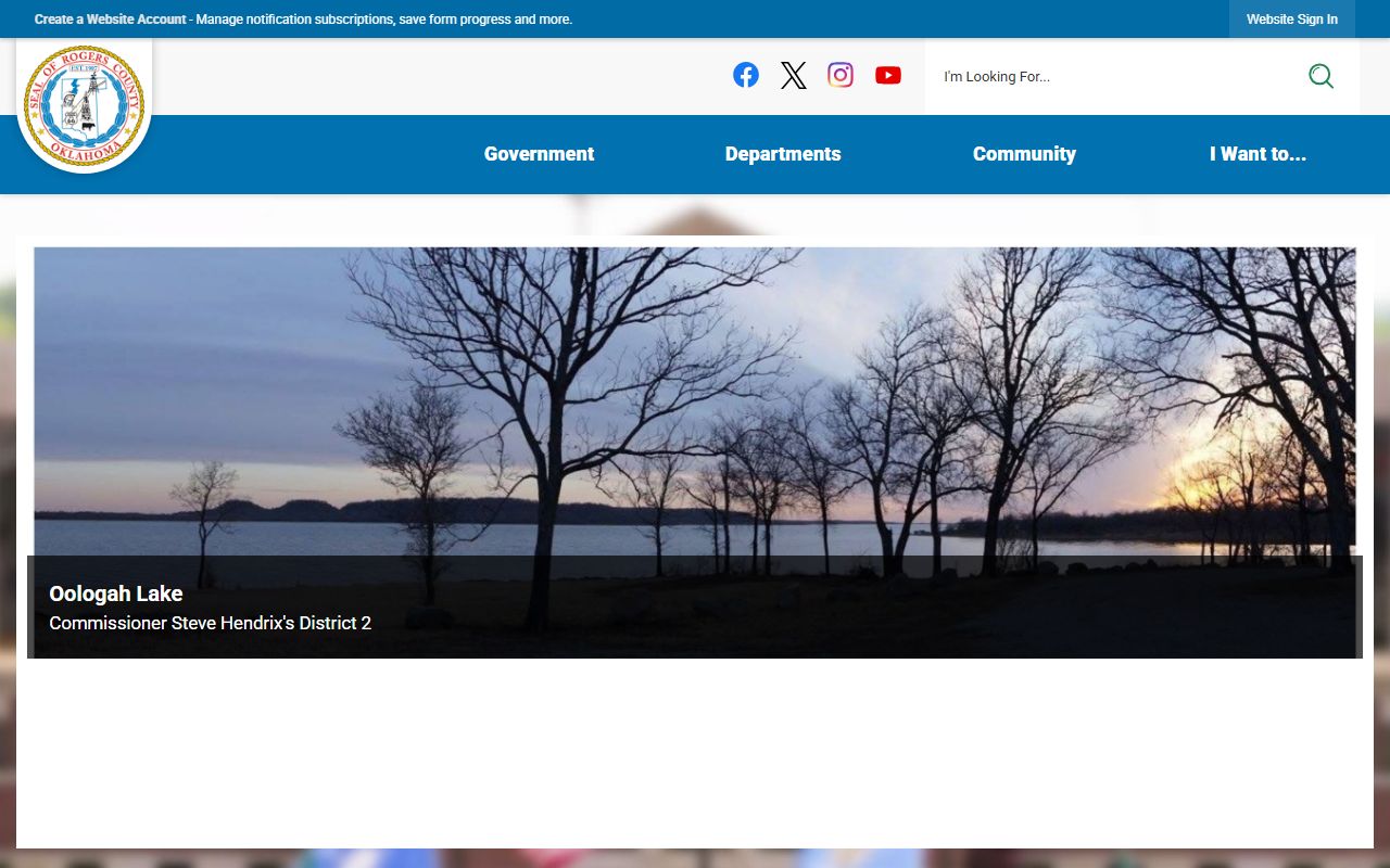 Rogers County white pages government website homepage
