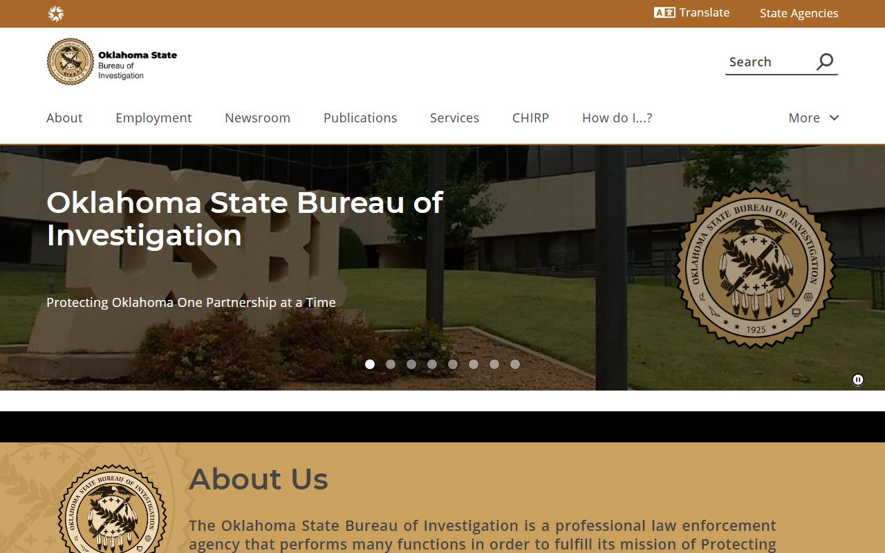 Oklahoma white pages OSBI criminal history search portal